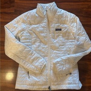 Patagonia Women's Nano Puff White Quilted Jacket, Birch White, Medium, Like New!